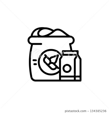 flour vector icon. bakery icon outline style. perfect use for logo, presentation, website, and more. simple modern icon design line style flour vector icon. bakery icon outline style. perfect use for logo, presentation, website, and more. simple modern icon design line style 134385236