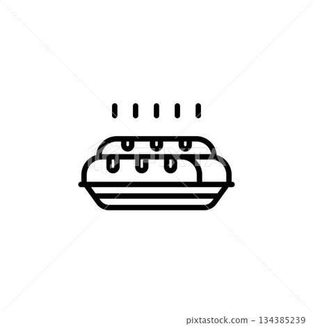 baguette vector icon. bakery icon outline style. perfect use for logo, presentation, website, and more. simple modern icon design line style baguette vector icon. bakery icon outline style. perfect use for logo, presentation, website, and more. simple modern icon design line style 134385239
