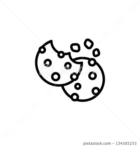 cookies vector icon. bakery icon outline style. perfect use for logo, presentation, website, and more. simple modern icon design line style 134385253