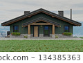 Private chalet-style house in green and stone in the mountains 134385363