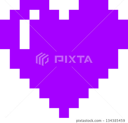 Purple heart pixel art Purple heart pixel art 134385459