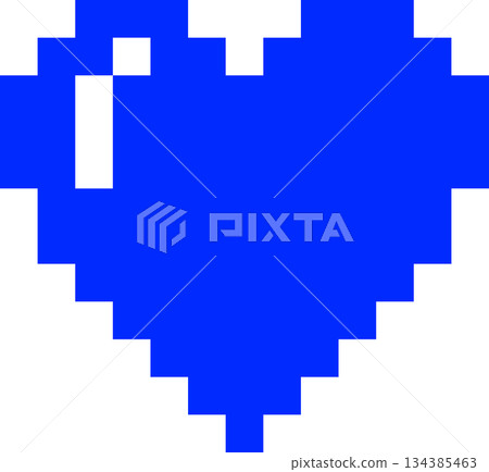 Blue heart pixel art Blue heart pixel art 134385463