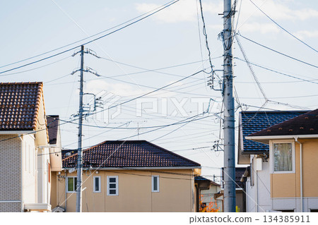 住宅區和天空 住宅區和天空 134385911