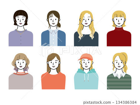 Various women 134386384