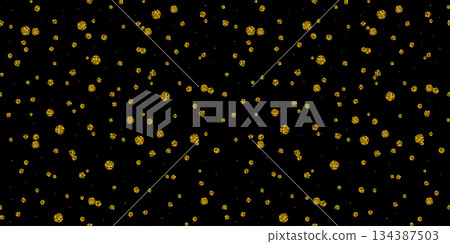 Elegant Seamless Holiday Pattern With Sparkling Gold Glitter Dots Background For Christmas Celebration Elegant Seamless Holiday Pattern With Sparkling Gold Glitter Dots Background For Christmas Celebration 134387503