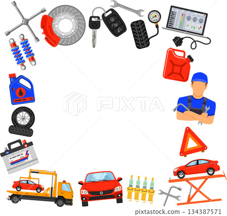 Car Service Frame Car Service Frame 134387571