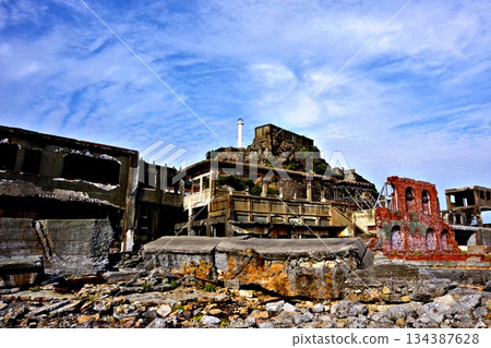 The current state of the reinforced concrete apartment building built during the Taisho era The current state of the reinforced concrete apartment building built during the Taisho era 134387628