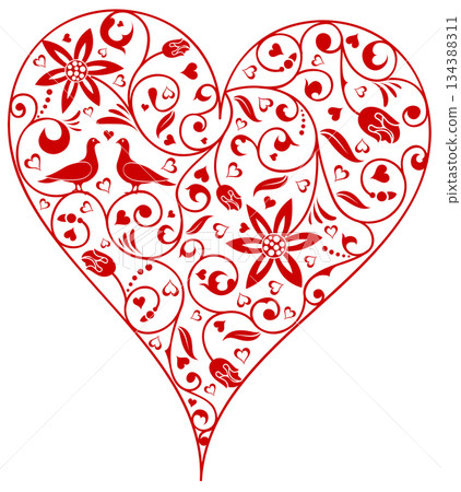 Valentines Day Heart Valentines Day Heart 134388311