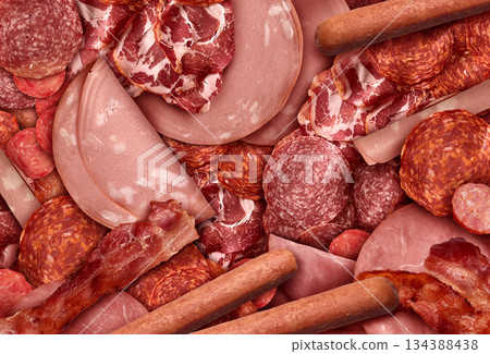 Processed Meats background Processed Meats background 134388438