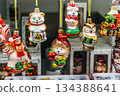Traditional Christmas souvenir nutcrackers sold on Christmas market 134388641
