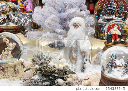 Traditional Christmas souvenir nutcrackers sold on Christmas market Traditional Christmas souvenir nutcrackers sold on Christmas market 134388645
