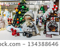 Traditional Christmas souvenir nutcrackers sold on Christmas market 134388646