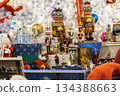 Traditional Christmas souvenir nutcrackers sold on Christmas market 134388663