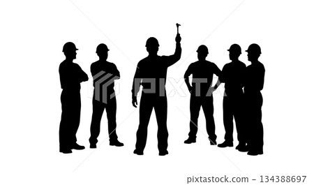 Toolbox Talk Safety Meeting Silhouette Pack 134388697