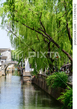 A beautiful view of Pingjiang Road in Suzhou, China 134389242
