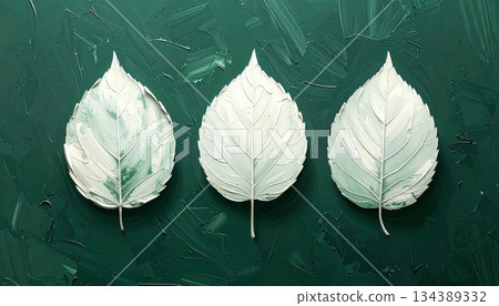 Painted leaf illustration 134389332