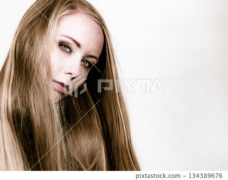 Sad girl portrait 134389676