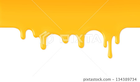 Dripping cheese illustration realistic 134389734