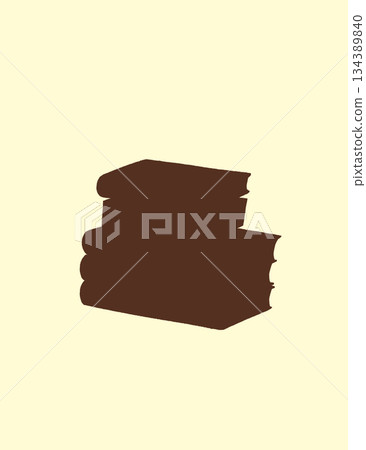 Stacked thick books silhouette Stacked thick books silhouette 134389840