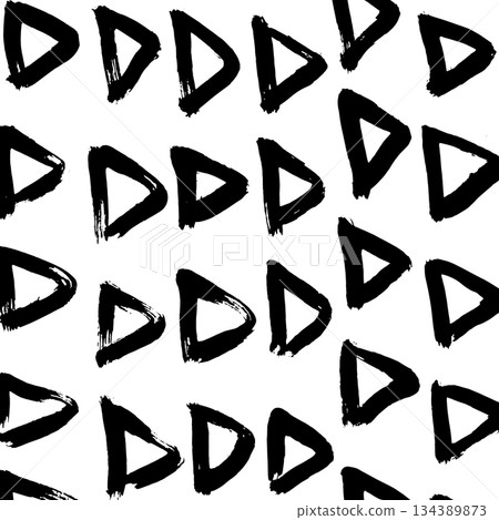 Abstract ink brush stroke background. Modern artistic texture created with expressive black brush strokes on white background. Minimalist vector illustration perfect for posters, branding, packaging 134389873