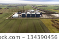 Biogas Plant in Danish Countryside Aerial Photo Biogas Plant in Danish Countryside Aerial Photo 134390456