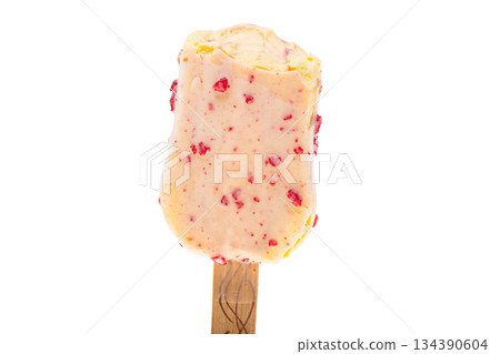 Ice cream on a stick isolated 134390604