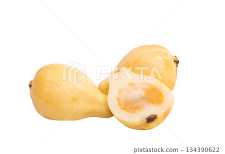 Yellow guava isolated 134390622