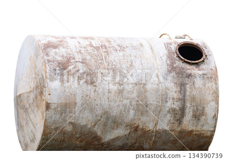 old metal tank isolated old metal tank isolated 134390739