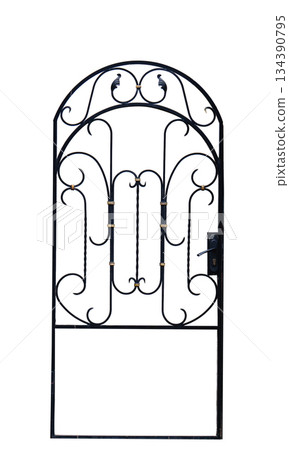 metal fence isolated metal fence isolated 134390795