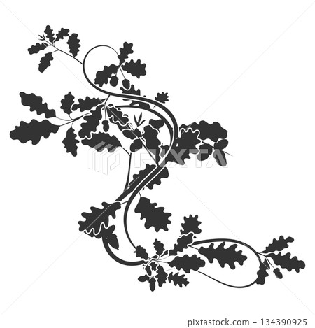 Printable pattern for oak weaving wood ornament Printable pattern for oak weaving wood ornament 134390925