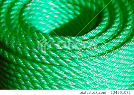 Green resin rope Green resin rope 134391071