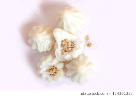 Steamed sweet modak rice dumplings for Ganesh festival Steamed sweet modak rice dumplings for Ganesh festival 134391333
