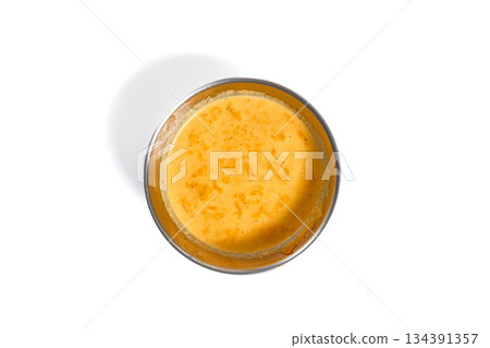 Spicy red chutney served in stainless steel bowl on white background. Spicy red chutney served in stainless steel bowl on white background. 134391357