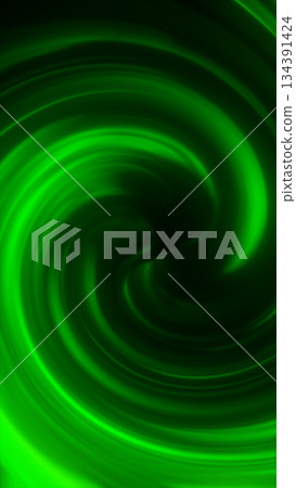 Vibrant swirling green energy vortex forming smooth glowing waves in an abstract dynamic pattern Vibrant swirling green energy vortex forming smooth glowing waves in an abstract dynamic pattern 134391424