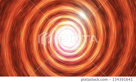 Abstract animation motion design with a beautiful glowing shiny bright orange fiery hellhole tunnel background 134391641