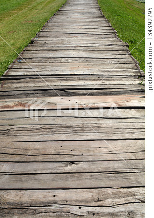 Old Wooden Boardwalk Old Wooden Boardwalk 134392295
