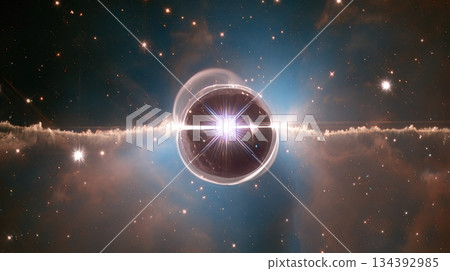 Pulsar Radiating Energy in the Expansive Depths of Space Depicting Cosmic Phenomena Pulsar Radiating Energy in the Expansive Depths of Space Depicting Cosmic Phenomena 134392985