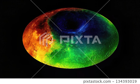 Vibrant Depiction of Earths Mantle Showcasing Dynamic Saturated Colors 134393019