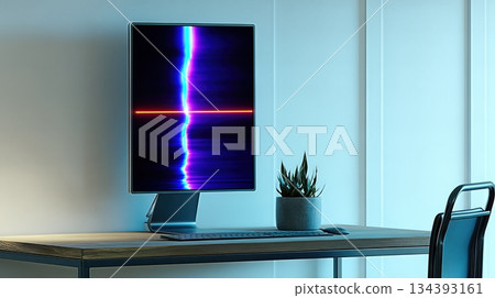Digital Error Message Displayed on a Clean Monitor in a Well-Lit Office Environment Digital Error Message Displayed on a Clean Monitor in a Well-Lit Office Environment 134393161