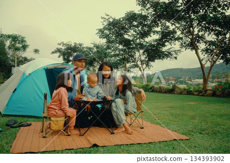 An Exciting Family Camping Adventure in Nature with Kids to Create Lasting Memories Together An Exciting Family Camping Adventure in Nature with Kids to Create Lasting Memories Together 134393902