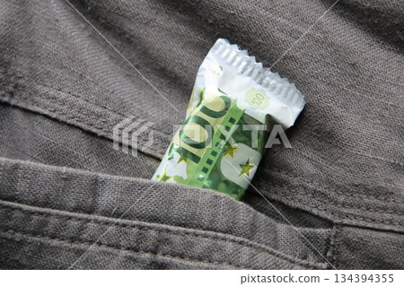 Euro in a jeans pocket. Money for travel and shopping Euro in a jeans pocket. Money for travel and shopping 134394355