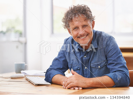 Portrait, senior and smile of business man in office with pride for career, job or occupation. Entrepreneur, professional and happiness of confident boss and male person from Australia in workplace. Portrait, senior and smile of business man in office with pride for career, job or occupation. Entrepreneur, professional and happiness of confident boss and male person from Australia in workplace. 134394840
