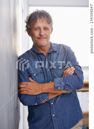 Portrait, senior and business man with arms crossed standing in office with pride for career, job or occupation. Entrepreneur, male professional and confident boss or serious person from Australia. Portrait, senior and business man with arms crossed standing in office with pride for career, job or occupation. Entrepreneur, male professional and confident boss or serious person from Australia. 134394847