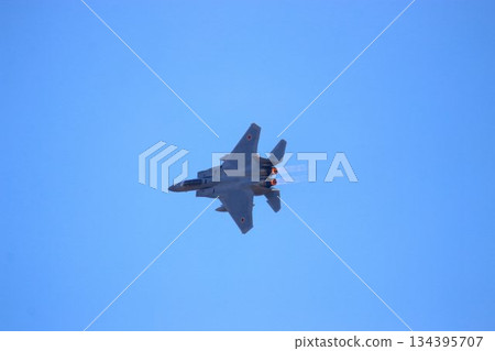 F-15J 在百里空軍基地上空機動，後橫幅完全打開。 134395707