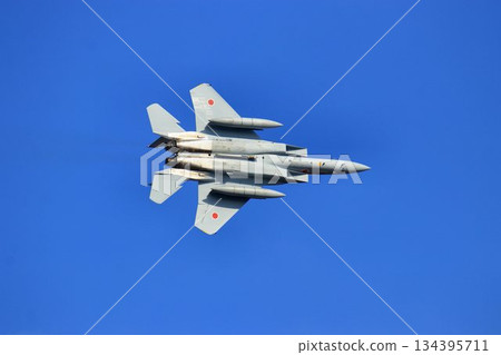 F-15J 在百里空軍基地上空機動，後橫幅完全打開。 134395711