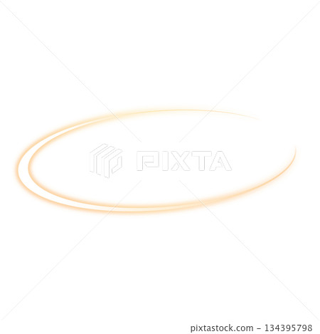 Shiny gold curved ring on a transparent background Shiny gold curved ring on a transparent background 134395798