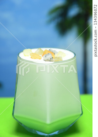 yogurt and diced mix 134396872