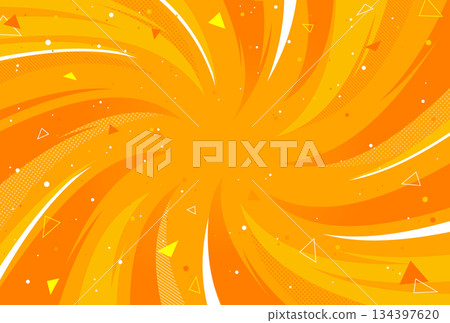 注意力、專注、驚喜、明亮醒目的背景素材、橘色、爆炸、活動、促銷、背景、漩渦 134397620