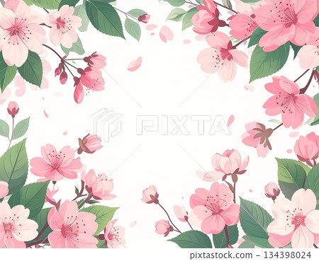 Sakura and petal wallpaper illustration Sakura and petal wallpaper illustration 134398024