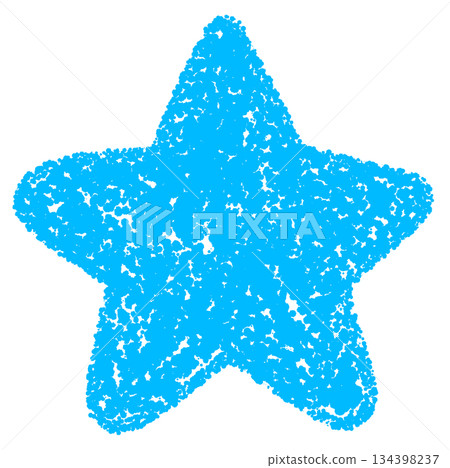 Crayon material: Hand-drawn star illustration Crayon material: Hand-drawn star illustration 134398237